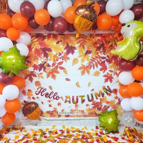 [파티붕붕]안녕 가을 가랜드 / 어린이집 유치원 가을 교실 꾸미기 단풍 환경판 모빌 구성