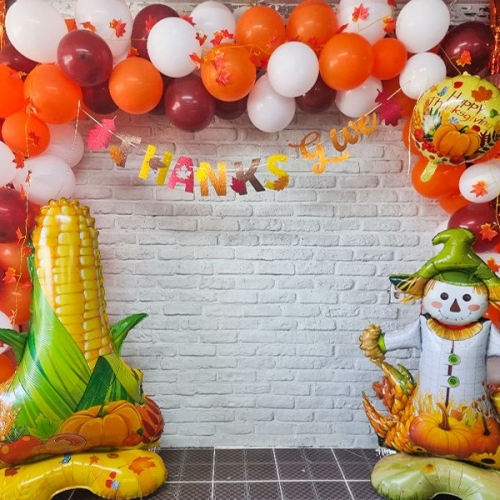 [파티붕붕]땡스기빙 풍선 / 호박풍선 교회 추수감사절 가을행사 포토존