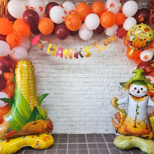 [파티붕붕]엄청 큰 옥수수 대형 풍선 / 스탠딩 옥수수 풍선 가을 교회 추수감사절 파티 장식