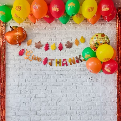 [파티붕붕]글리터 가을낙엽 가랜드 / 교회 추수감사절 땡스기빙데이 가을 가랜드 장식