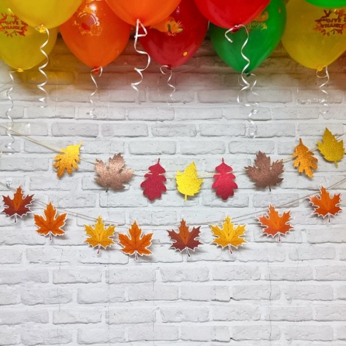 [파티붕붕]메이플 단풍 가랜드 / 어린이집 유치원 교회 가을 추수감사절 가랜드 소품