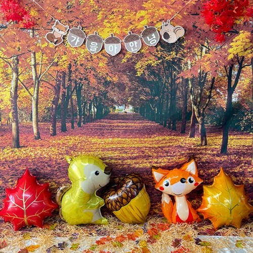 [파티붕붕]가을 낙엽 풍선 / 유치원 어린이집 단풍잎 가을 낙엽 풍선 포토존