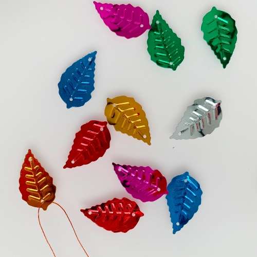 [대원피앤피] 스팡클 단풍 나뭇잎 모양(2종 택1/비즈/장식소품)