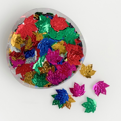 [대원피앤피] 스팡클 단풍 나뭇잎 모양(2종 택1/비즈/장식소품)