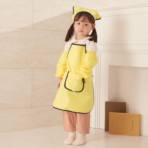 베베슈에뜨 유아동 파스텔베슈에뜨 유아동 파스텔 방수 앞치마, 방수 두건, 방수 팔토시 세트