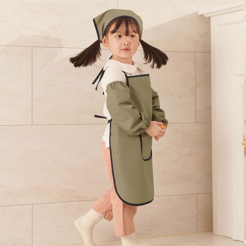 베베슈에뜨 유아동 파스텔베슈에뜨 유아동 파스텔 방수 앞치마, 방수 두건, 방수 팔토시 세트