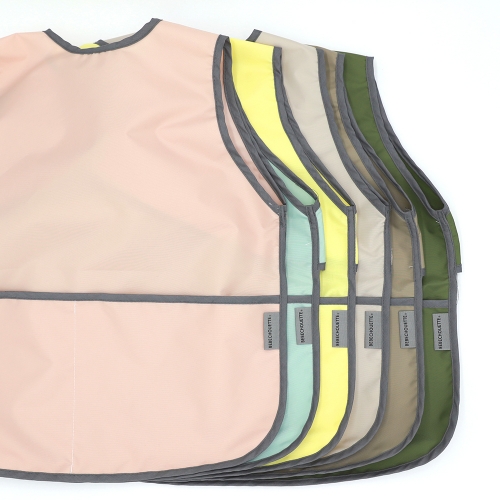 베베슈에뜨 유아동 파스 방수 민소매 앞치마, 방수 두건, 방수 팔토시 세트