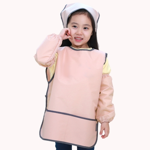 베베슈에뜨 유아동 파스 방수 민소매 앞치마, 방수 두건, 방수 팔토시 세트