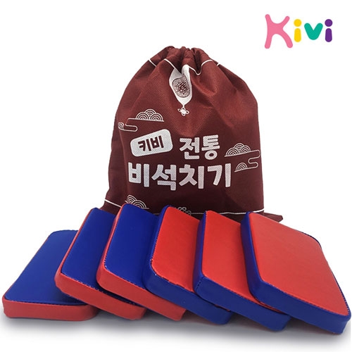 [키즈비전] 전통놀이 비석치기(비석6개+보관주머니) 비석놀이 민속놀이 추석 명절놀이
