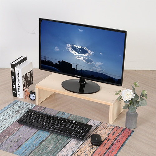 [소나무향기] 원목 키다리 모니터 받침대 (2종 택1)