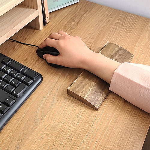 [소나무향기] 원목 마우스 키보드 손목 받침대 (평면,라운드 택1)