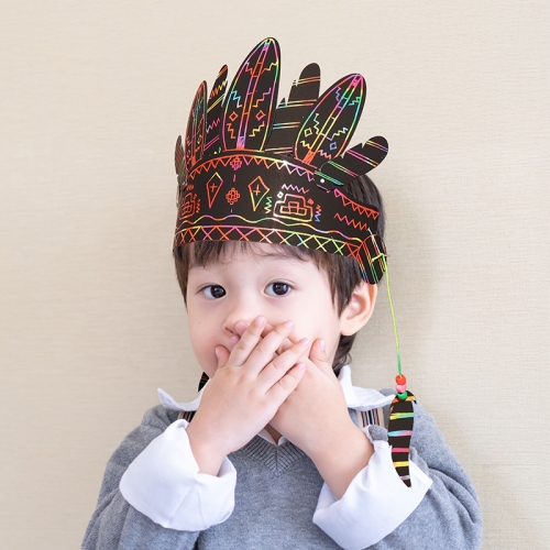 스크래치 인디언 왕관 10set