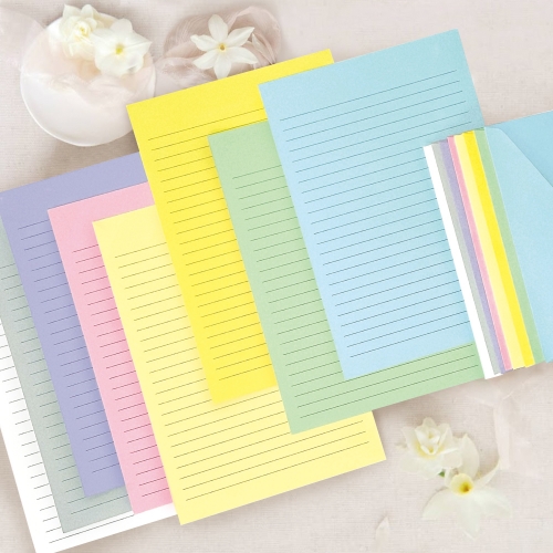 [FL1003] 초대량 컬러 편지지 8종 세트