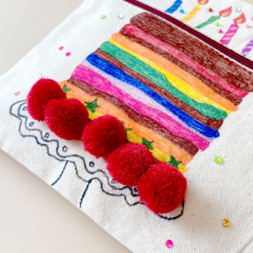 캔버스가방 과일퐁퐁 파우치 가방만들기