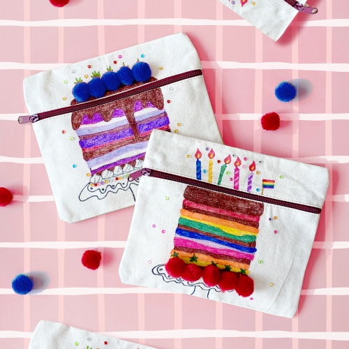 캔버스가방 과일퐁퐁 파우치 가방만들기