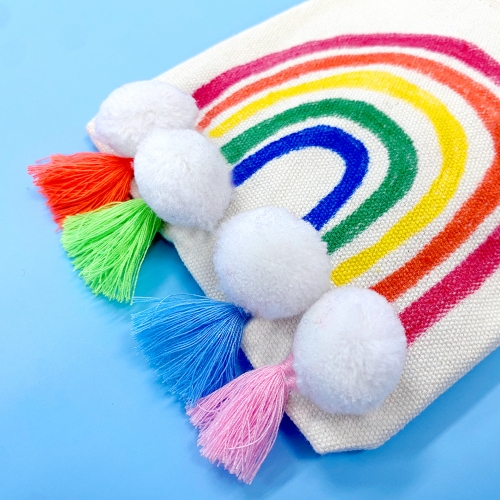 캔버스가방 크로스 퐁퐁무지개 가방만들기