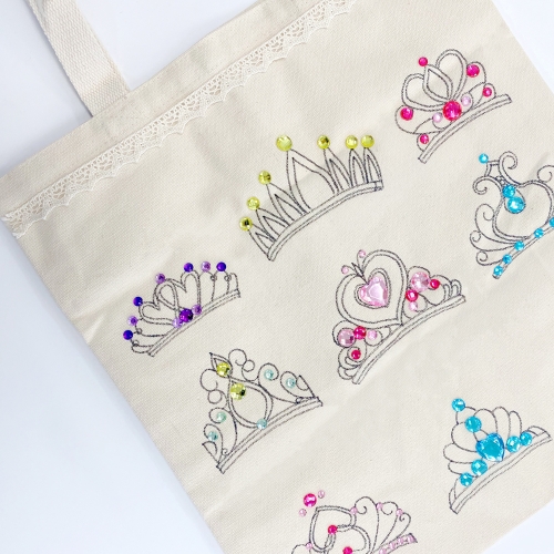 캔버스가방 보석왕관 에코백 가방만들기