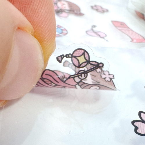 귀여운 일러스트그림 투명/방수 스티커1통