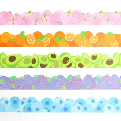 과일그림 마스킹테이프 5롤