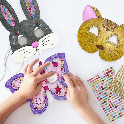 동물모양 종이가면 (혼합10세트)