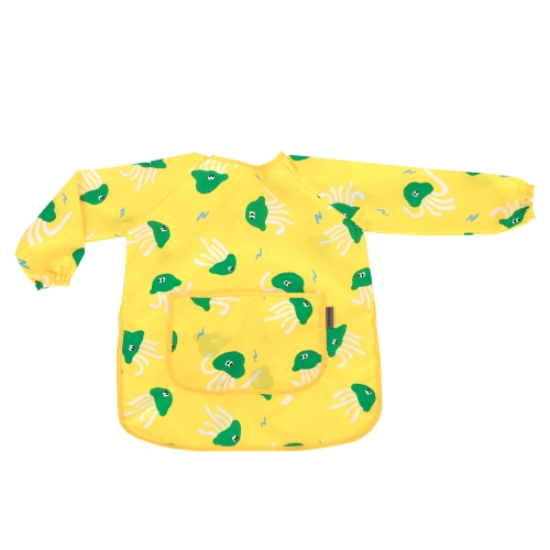 베베슈에뜨 유아동 오리지널 원단 방수 긴팔 미술가운, 방수 두건 세트