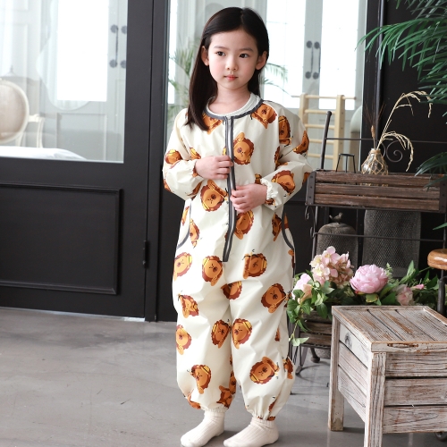 베베슈에뜨 유아동 오리지널 원단 방수 올인원 전신 미술가운, 방수 두건 세트