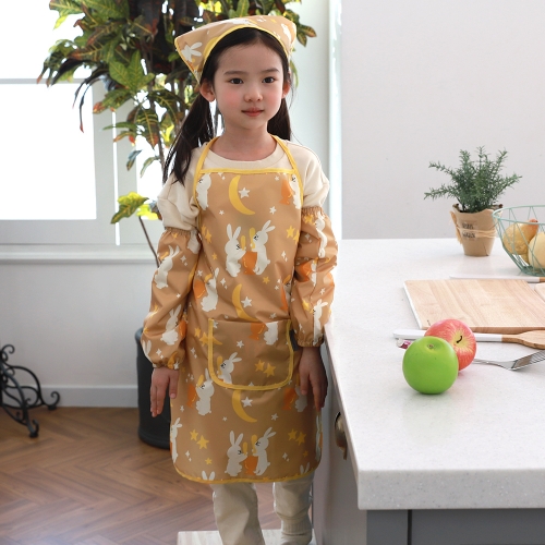 베베슈에뜨 유아동 오리지널 원단 베슈에뜨 유아동 파스텔 방수 앞치마, 방수 두건, 방수 팔토시 세트