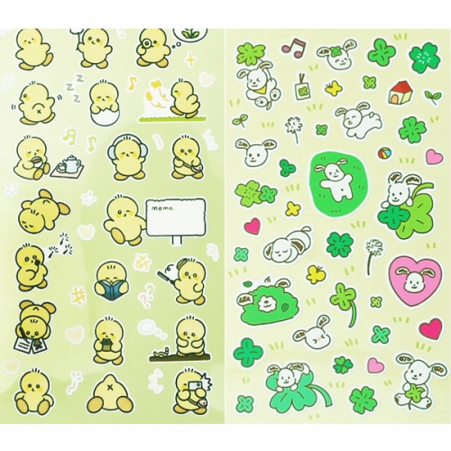 큐티 동물 봄스티커 4종(택1)