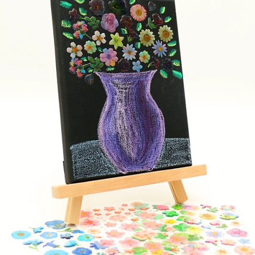 입체 샤이닝 꽃 스티커5종(택1)