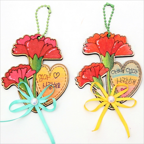 팬시우드 카네이션 키링(2개1세트)