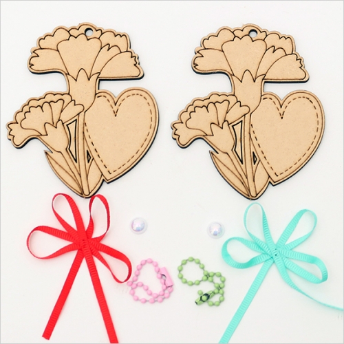 팬시우드 카네이션 키링(2개1세트)