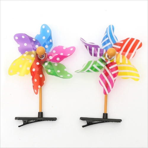 바람개비 머리핀(2개1세트)