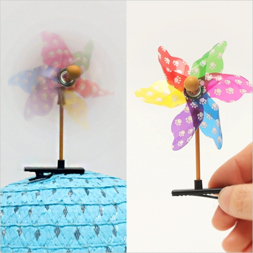 바람개비 머리핀(2개1세트)