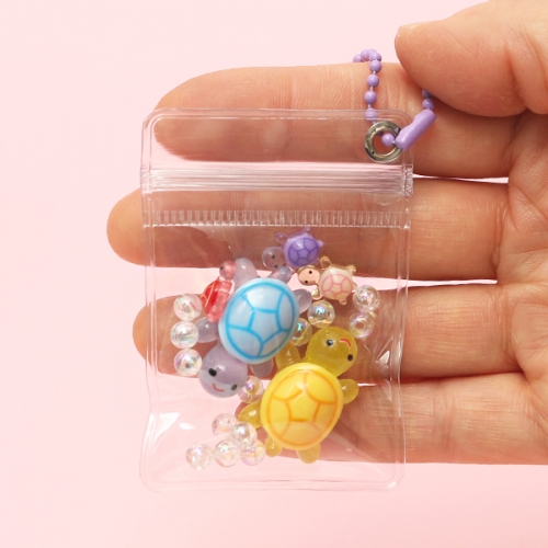 미니 투명 파우치키링 토끼와 거북이(택1)