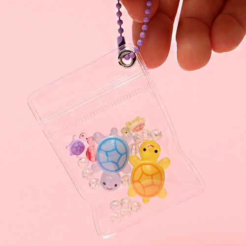 미니 투명 파우치키링 토끼와 거북이(택1)