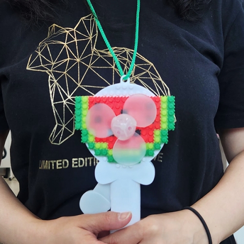 디폼블록 수박 수동 선풍기