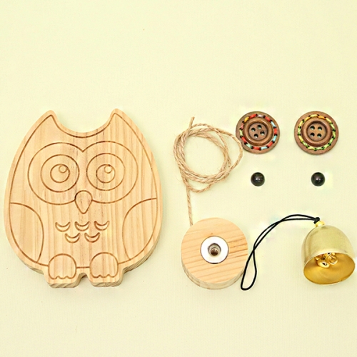 부엉이 원목 그리기 도어벨