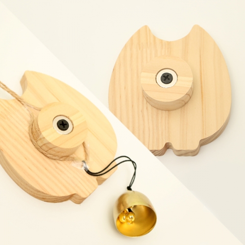 부엉이 원목 그리기 도어벨