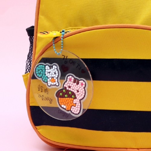 도토리 다람쥐 보석 십자수 키링(2개1세트)