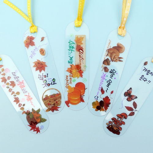 가을 스티커 책갈피(5개1세트)