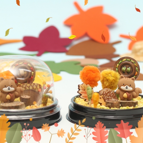 가을 숲 속 다람쥐 미니어쳐