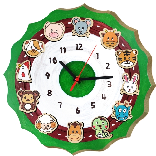 시간 개념 쑥쑥 12지신 원목 시계 만들기