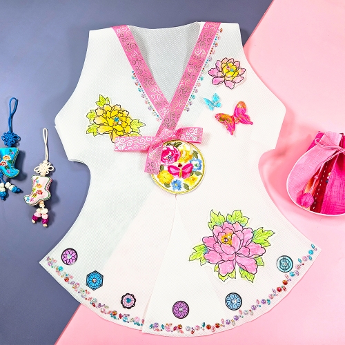 [만꾸] 분홍빛 전통 한복(여아)