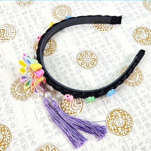 [만꾸] 오색 댕기 머리띠