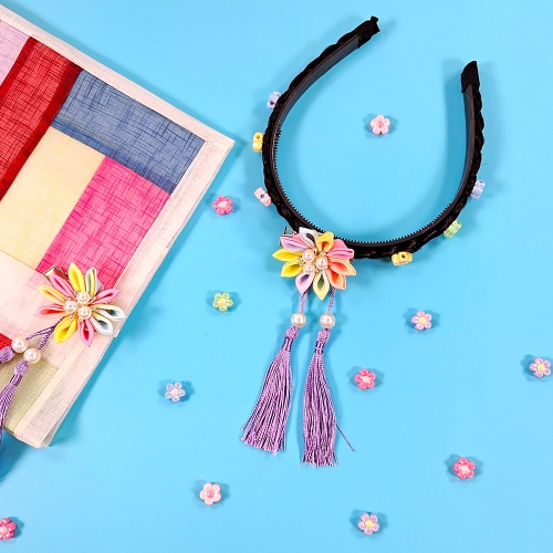 [만꾸] 오색 댕기 머리띠