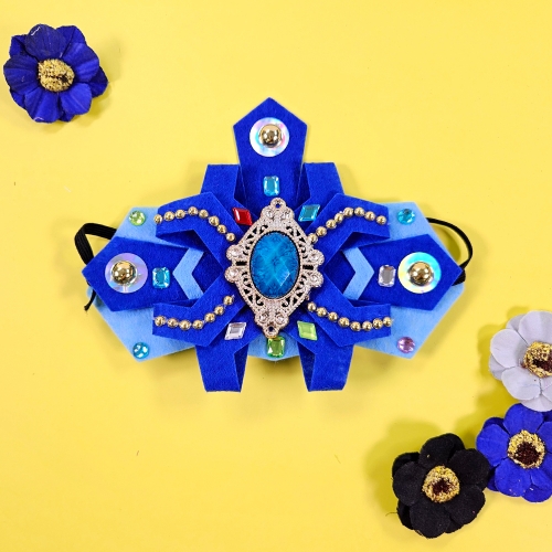 [만꾸] 보석 전통 머리띠(남아)