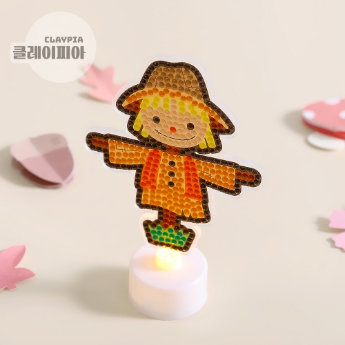 허수아비 보석십자수 무드등 만들기