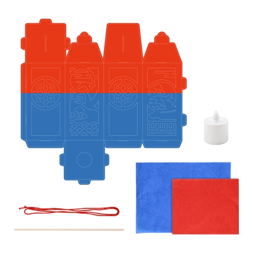 [오늘놀이] 청사초롱 만들기(전통등/LED 조명 포함/KC인증)