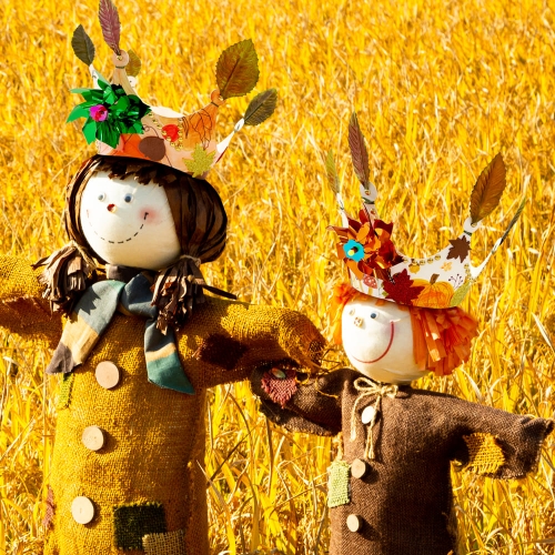 DIY 가을 나뭇잎왕관 왕관바람개비 만들기세트