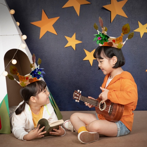 DIY 가을 나뭇잎왕관 왕관바람개비 만들기세트